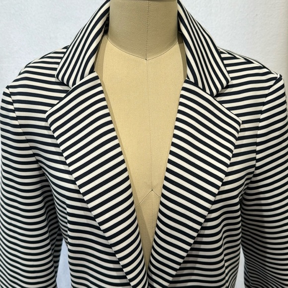 Soho Apparel Jackets & Blazers - Soho, apparel, size 16 navy blue and white striped tailored blazer